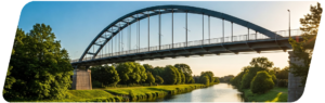 Eine Brücke aus CO2-reduziertem Stahl